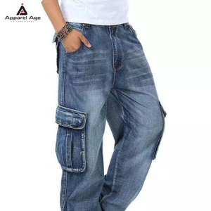 Jeans Cargo con Logotipo Personalizado, Jeans de Pierna Ancha Holgados, Pantalones con Múltiples Bolsillos, Ropa Urbana, Moda Hip Hop, Ropa Casual - Product Image 5