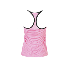 Women's Pink Racerback Tank <b>Top</b> Solid Knitted Breathable Casual Wear 100% Cotton O-Neck - Product Image 2