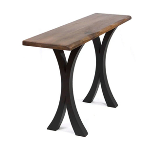 Flowy X-shaped Entryway <b>Console</b> <b>Table</b> <b>legs</b>, 1 Pair Metal Black <b>Table</b> <b>Legs</b> - Product Image 3