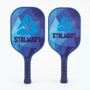 Raquette de pickleball Stalwart, allongée, sans bordure, noyau en nid d'abeille standard à 40 trous, poignée antidérapante, bleue, entraînement pour adultes, toutes saisons - Product Image 1
