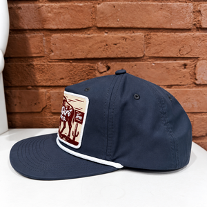 Casquette de baseball personnalisée à 5 panneaux avec logo tissé, casquette snapback à cordon, vente en gros, fabricant vietnamien, OEM ODM, couvre-chef en sergé de coton - Product Image 2