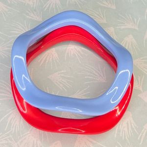 Bracelet manchette épais et rond en résine de fibre d'acétate pour femme, bijou de poignet en acrylique pour soirée, usage quotidien ou décontracté - Product Image 5