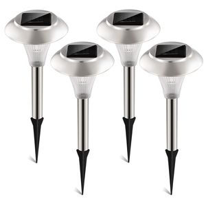 Set di 4 Luci Solari da Giardino IP44 Impermeabili, Lampade Paesaggistiche Cambia Colore per Esterni, Illuminazione per Prato di 10 Ore - Product Image 5