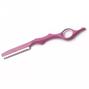 Rasoir professionnel à lame simple en acier inoxydable, manche long en plastique, pour barbier, droitier, non jetable - Product Image 5