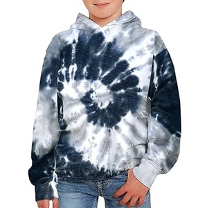High Quality Cotton Fleece Tie Dye Acid Wash Vintage Pullover Hoodies For Kids <b>Sweatshirts</b> Winter Heavyweight Custom Kids Hooded - Product Image 1