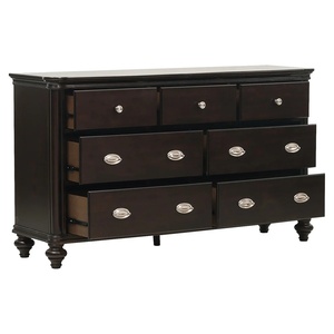 Commode Kania en bois d'acajou de haute qualité, couleur brun foncé, avec 7 tiroirs, pour usage intérieur - Product Image 3