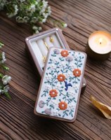 Boîte de rangement élégante en bois pour bijoux et accessoires de maquillage, brodée à la main, pour bagues, boucles d'oreilles, colliers – Artisanat Whimsy