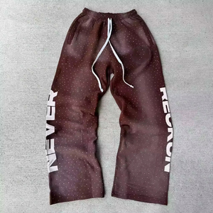 Custom Streetwear Casual Heat Transfer Long Loose <b>Wide</b> <b>Leg</b> Flared Waterproof Canvas Fleece Polyester/Cotton <b>Trousers</b> <b>Men</b> - Product Image 1