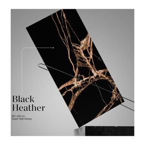 Golden Vein Black 600x1200mm High Glossy Porcelain Floor <b>Wall</b> Tiles Multi Colour Vein Black Porcelain Tiles Artistic Multi Vein - Product Image 2
