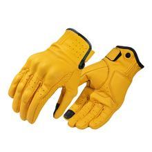 Nouveaux gants de moto en cuir de vachette véritable de haute qualité avec protections de phalanges en carbone - Product Image 2