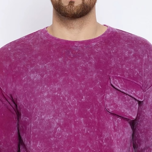 Survêtement homme sur mesure de qualité supérieure, style streetwear, effet délavé et couleur décolorée par le soleil, avec logo personnalisé. - Product Image 6