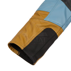 Pantalon de moto en cuir épais avec siège renforcé pour les motards professionnels et les événements de course - Product Image 2
