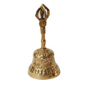 Campana de Templo Metálica Creativa, Tradicional, con Mango de Madera, Forma de Cobre, Artesanía, Decoración Navideña, Tamaño Personalizado de Fábrica - Product Image 2