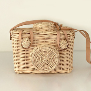 Cestas de ratán con forma de cámara, diseño de moda, bolso cruzado para bebé, cesta de juguetes hecha a mano para niños - Product Image 6