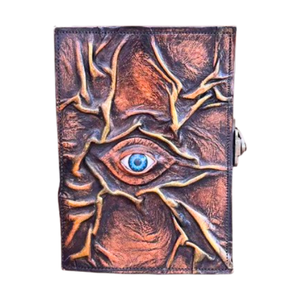 Diario de Cuero con Ojo Turco, Libro de Sombras Vintage, Libro de Hechizos Gótico, Cuaderno de Brujería Inspirado en Hocus Pocus - Product Image 1