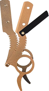 (Blade Not Included) Wood Stainless Steel Non Slip Folding Vintage <b>Barber</b> Straight Edge Razor Holder Old Fashioned Manual <b>Shaver</b> - Product Image 4