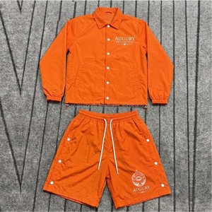 Conjunto Deportivo de Nylon con Logotipo Personalizado, Chaqueta y Pantalones Cortavientos de Poliéster - Product Image 6