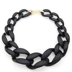 Collar Largo de Resina con Eslabones Grandes, Estilo Moderno, Mezcla de Colores, Punk, Hueco, Grueso, Cadena para Colgar en la Pared, Decoración del Hogar, Hecho a Mano, Regalo de Cumpleaños - Product Image 1