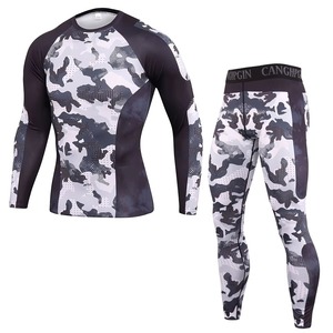 Conjunto de compresión para hombre, última moda, transpirable, suave, para entrenamiento y yoga. - Product Image 6