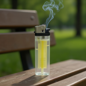 QBAK Electronic <b>Lighter</b> Transparent 8.1cm x 2.3cm Portable Cigarette Use - Product Image 3