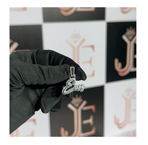 Colgante con Nombre Personalizado 'EARR' con Moissanita, Joyería Hiphop Clásica Completamente Adornada con Piedras Brillantes en Plata de Ley 925 - Product Image 1