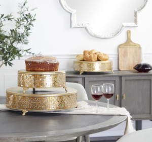 New Arrival Metal Fashionable Wedding Round Mosaic <b>Cake</b> <b>Stand</b> with Customized Color and Sizes at Wholesale Prices - Product Image 3