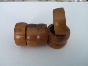 Anneau de serviette en bois pour la décoration d'hôtel, porte-serviettes rond en bois pour la maison et la cuisine, articles décoratifs - Product Image 5