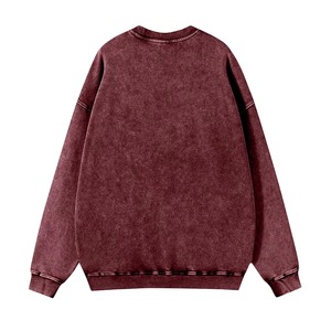เสื้อสเวตเชิ้ตผู้ชายทรงโอเวอร์ไซส์ สีพื้น ผ้าฝ้าย คอโอ ทรงปกติ สวมใส่สบายๆ สำหรับฤดูใบไม้ร่วง แขนยาว - Product Image 4