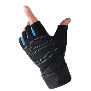 Unisex Half-Finger Leather Fitness Gloves Heavy Duty Wrist Protection Non-Slip Lightweight Breathable Hook Loop Closure Gym - Product Image 2