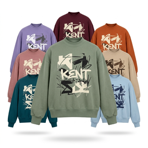 Sudadera de moda coreana personalizada, superventas, de invierno, lisa, oversize, casual, con cuello redondo, estilo urbano, moderna, 100% algodón - Product Image 1