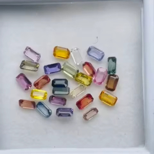 Saphir naturel multicolore, taille émeraude, 8,47 carats, qualité AAA, avec lueur et belle variété de couleurs, parfait pour la création de bijoux. - Product Image 3