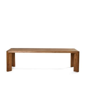 Table à manger minimaliste en teck massif avec plateau en bois naturel pour restaurant, villa et mobilier hôtelier - Product Image 2