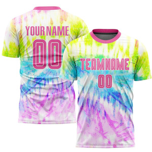 Ensemble de maillots de sport tie-dye personnalisés – T-shirt et short sublimés avec nom et numéro personnalisés – Uniforme d'équipe pour hommes, femmes et enfants - Product Image 4