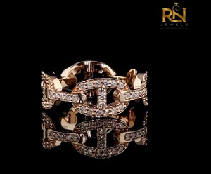 Bague en diamant de laboratoire taille brillant, sertie quatre griffes, or massif 9K 14K 18K, couleur DEF, bijoux de luxe personnalisés unisexe - Product Image 4