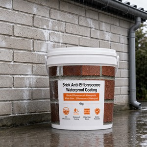 Rainwater White Stain Prevention Eco Friendly Colored <b>Waterproof</b> Low VOC Finish Coating 1K For Brick Masonry Exterior Wall Anti - Product Image 1