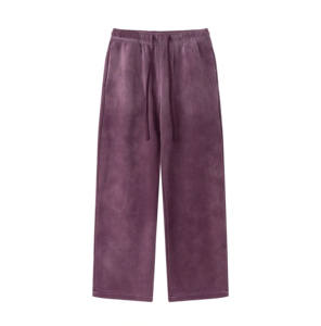 <b>Men's</b> Dark Gray Cotton Sweatpants Elastic Waist Drawstring Loose Straight Leg Casual <b>Pants</b> - Product Image 6