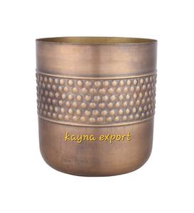 Nouvellement moderne élégant martelé cuivre Antique fini métal planteur décoration intérieure pour sol et maison jardin décoration - Product Image 1