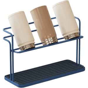 2 Tier Gold Kitchen Storage Rack Metal Coffee Mug Holder And <b>Tea</b> Cup Drying Drainer Rack Space Saving Glass Cup Display <b>Stand</b> - Product Image 4