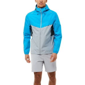 Coupe-vent personnalisé zippé en nylon léger deux pièces à capuche coupe-vent survêtement veste de survêtement et ensemble court pour hommes 2025 - Product Image 1