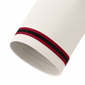 Maillot de baseball personnalisé 100 % polyester, imprimé par sublimation, respirant, col en V, manches courtes, unisexe, adulte, devant uni, couleur marron et blanc - Product Image 5
