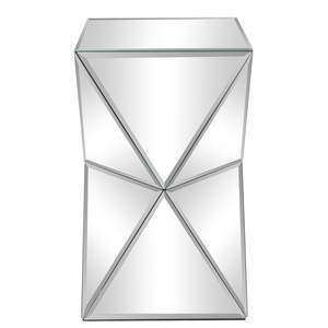 Table de chevet argentée de panneau de densité de FCH avec la conception irrégulière reflétée - Product Image 6