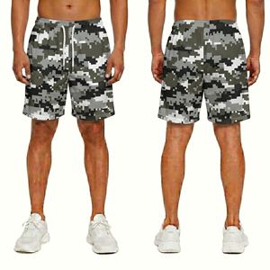 <b>Abstract</b> Pattern Sublimation Mesh Athletic Shorts Lightweight Breathable Polyester Casual Sports Apparel - Product Image 2