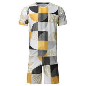 Novedad: Conjunto de pantalones cortos para hombre de poliéster/algodón con logo personalizado, estilo casual para otoño, venta al por mayor, diseño 2 en 1, ligero con cordón. - Product Image 2