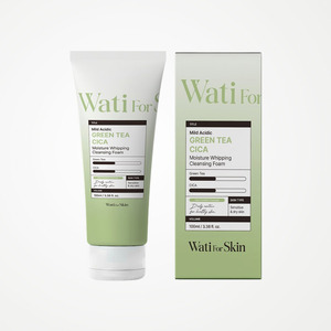 Nettoyant visage végan Watiforskin, mousse nettoyante légèrement acide au thé vert et au Cica, sans tension, hydratante, crème nettoyante pour le visage - Product Image 1