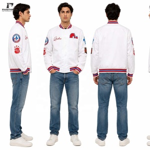 Veste universitaire en satin 100% polyester, logos personnalisés pour équipes sportives et clubs, veste de baseball, veste universitaire, fournisseur en gros OEM/ODM personnalisé - Product Image 1