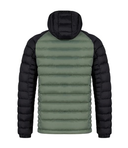 Custom Men's Plus Sizes Winter Thick <b>Quilted</b> Cotton Bubble Puffer Bomber Jacket Coated Stand Collar Front Logo Hooded Windproof - Product Image 2