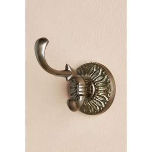Crochet mural décoratif en argent avec 2 supports, finition polie, excellente qualité, pour manteaux, articles de quincaillerie, fixation sur porte d'armoire - Product Image 6