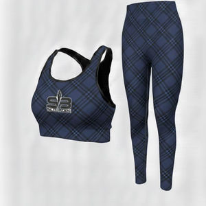 Ensemble de yoga pour femmes, meilleure qualité, texture unie, impression numérique, 2 pièces, respirant, taille haute - Product Image 1