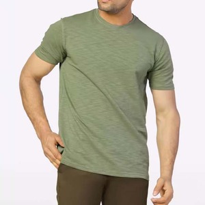 เสื้อยืดคอกลมแขนสั้นผู้ชาย สีพื้น ผ้าฝ้ายเจอร์ซีย์ 100% ทรงปกติ สวมใส่สบาย เป็นมิตรกับสิ่งแวดล้อม ระบายอากาศได้ดี - Product Image 5