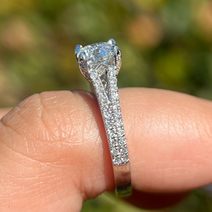 Bague de fiançailles en diamant de laboratoire taille ronde 1,18 ct, bijoux en or 14 carats, bague en or jaune 14 carats - Product Image 3